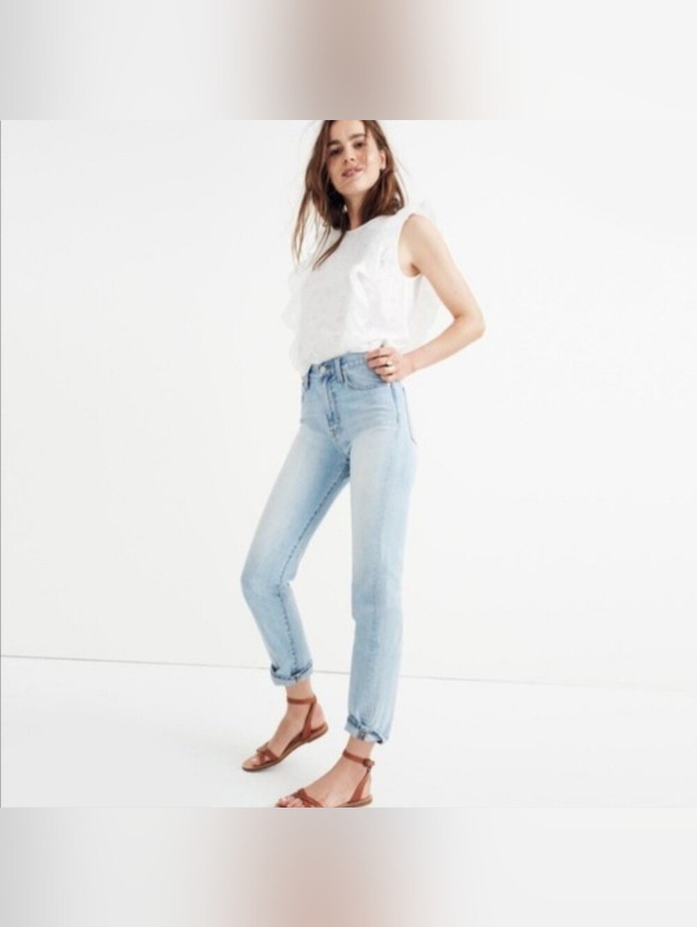 Madewell Size 28 The Perfect Summer Jean Light Blue Denim 100% Cotton